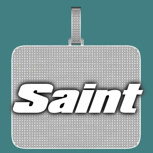 CUSTOM LETTER NECKLACE 3D BIG SQUARE sold by The GUU Shop