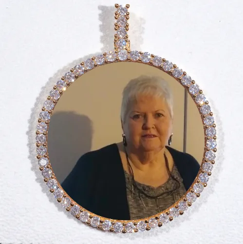 LARGE 3D CIRCLE CUSTOM PICTURE PENDANT sold by The GUU Shop