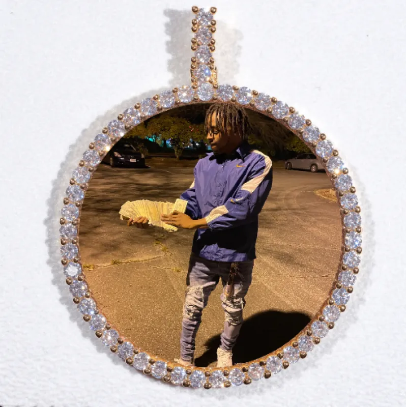 LARGE 3D CIRCLE CUSTOM PICTURE PENDANT sold by The GUU Shop