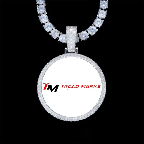 925S & VVS Moissanite 3D Circle Custom Picture Pendant sold by The GUU Shop