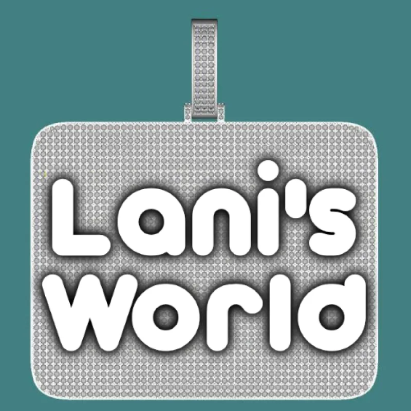 CUSTOM LETTER NECKLACE 3D BIG SQUARE sold by The GUU Shop