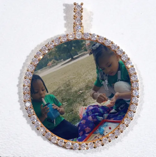 LARGE 3D CIRCLE CUSTOM PICTURE PENDANT sold by The GUU Shop