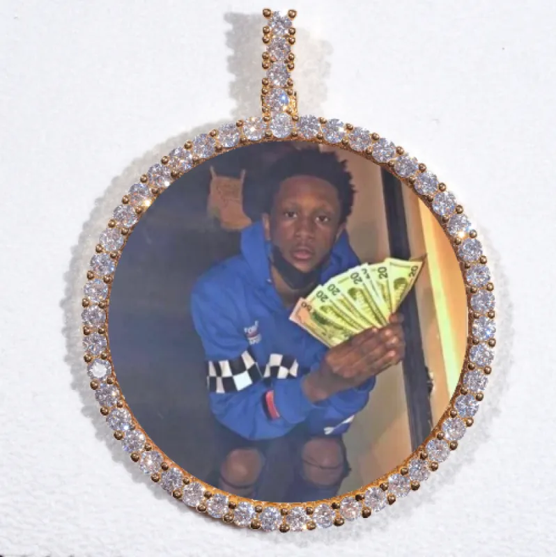 LARGE 3D CIRCLE CUSTOM PICTURE PENDANT sold by The GUU Shop