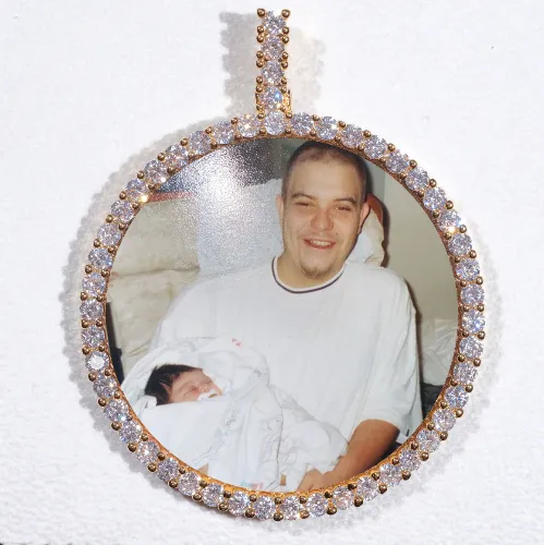 LARGE 3D CIRCLE CUSTOM PICTURE PENDANT sold by The GUU Shop