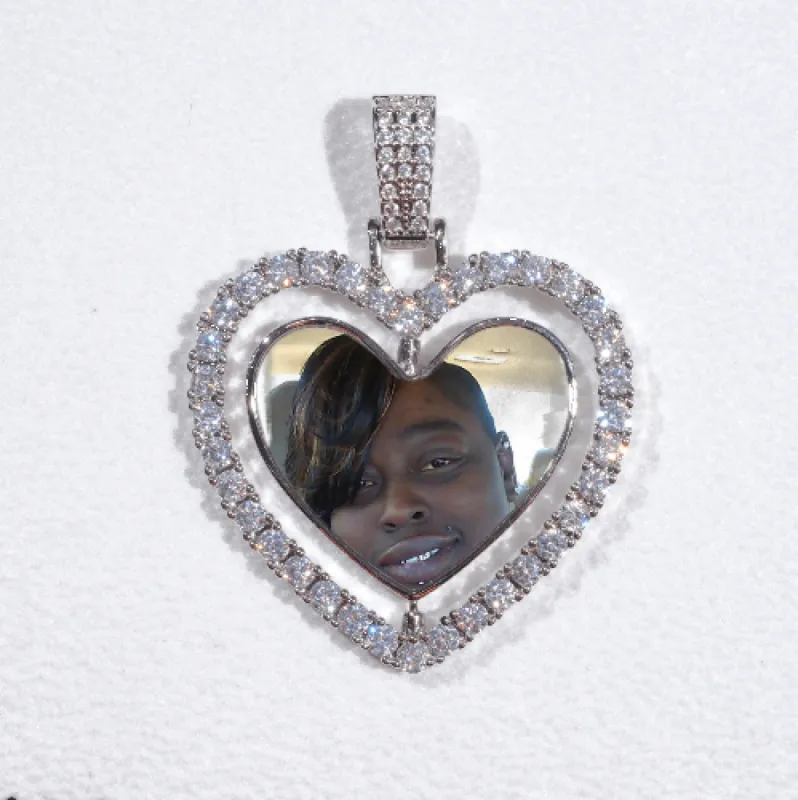 3D Spinning 2-Faced Heart Custom Picture Pendant sold by The GUU Shop