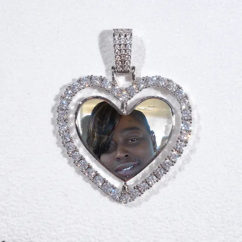 3D Spinning 2-Faced Heart Custom Picture Pendant sold by The GUU Shop