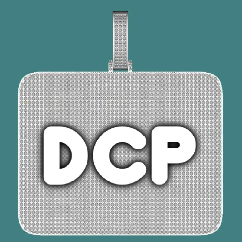 CUSTOM LETTER NECKLACE 3D BIG SQUARE sold by The GUU Shop