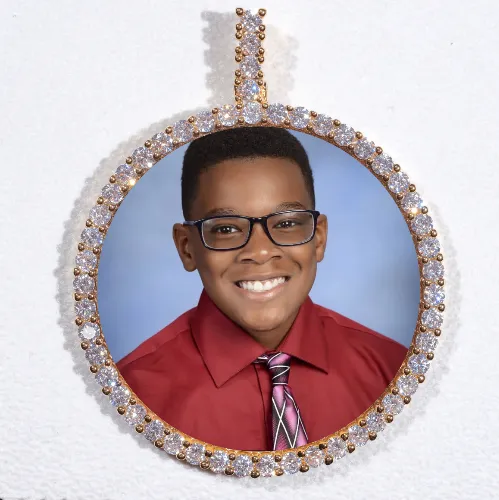 LARGE 3D CIRCLE CUSTOM PICTURE PENDANT sold by The GUU Shop