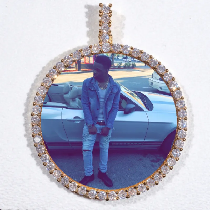 LARGE 3D CIRCLE CUSTOM PICTURE PENDANT sold by The GUU Shop