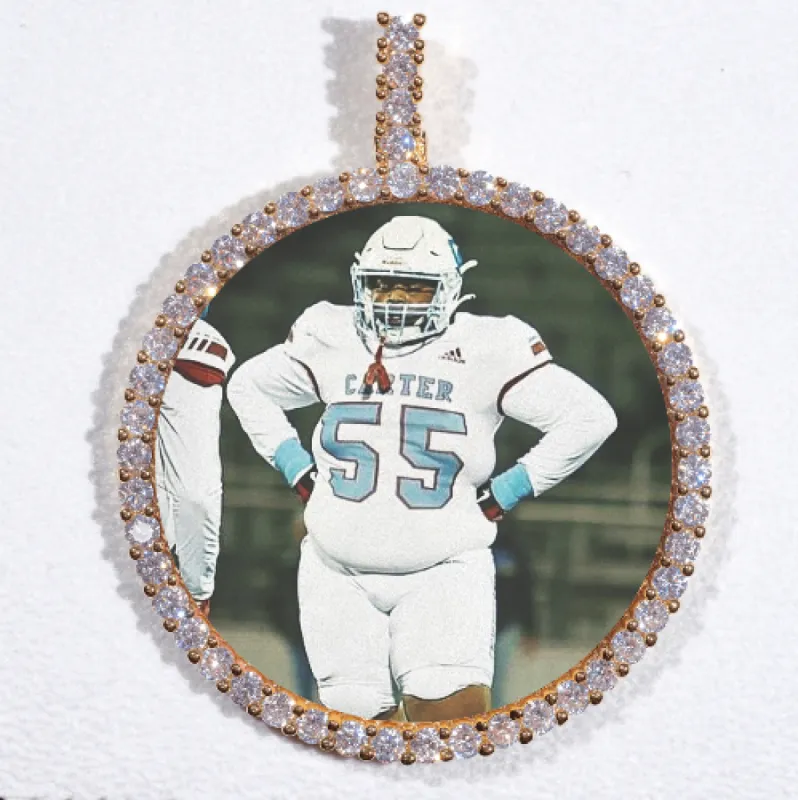 LARGE 3D CIRCLE CUSTOM PICTURE PENDANT sold by The GUU Shop