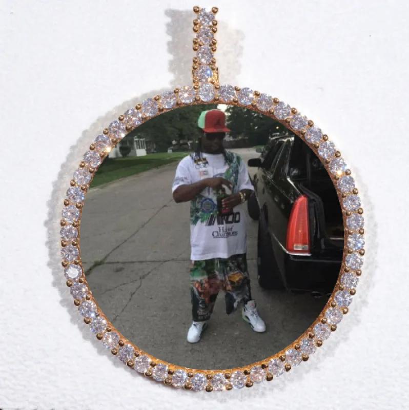 LARGE 3D CIRCLE CUSTOM PICTURE PENDANT sold by The GUU Shop