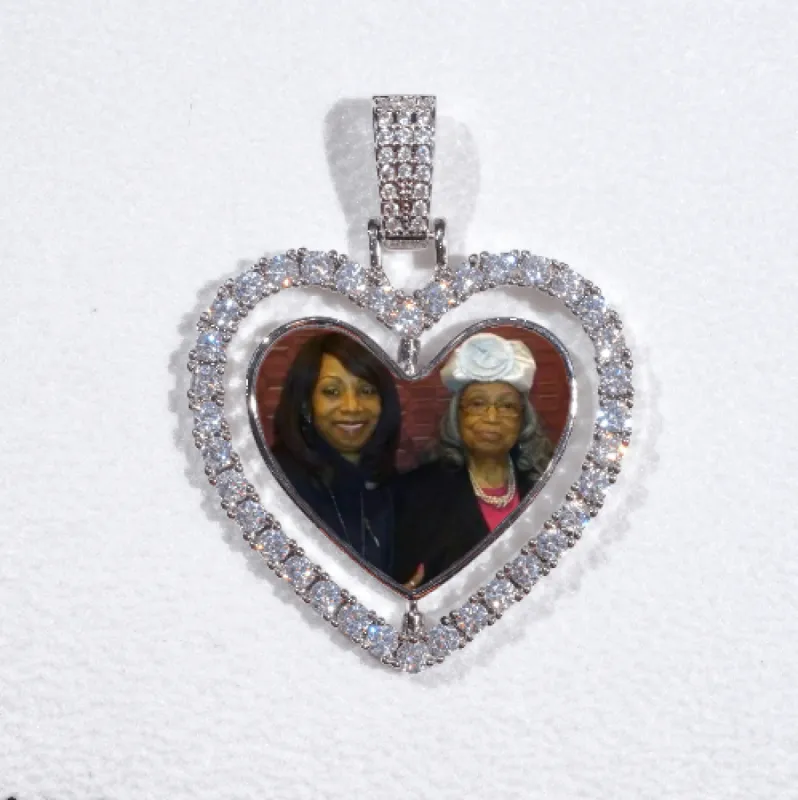 3D Spinning 2-Faced Heart Custom Picture Pendant sold by The GUU Shop