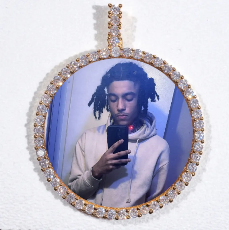 LARGE 3D CIRCLE CUSTOM PICTURE PENDANT sold by The GUU Shop