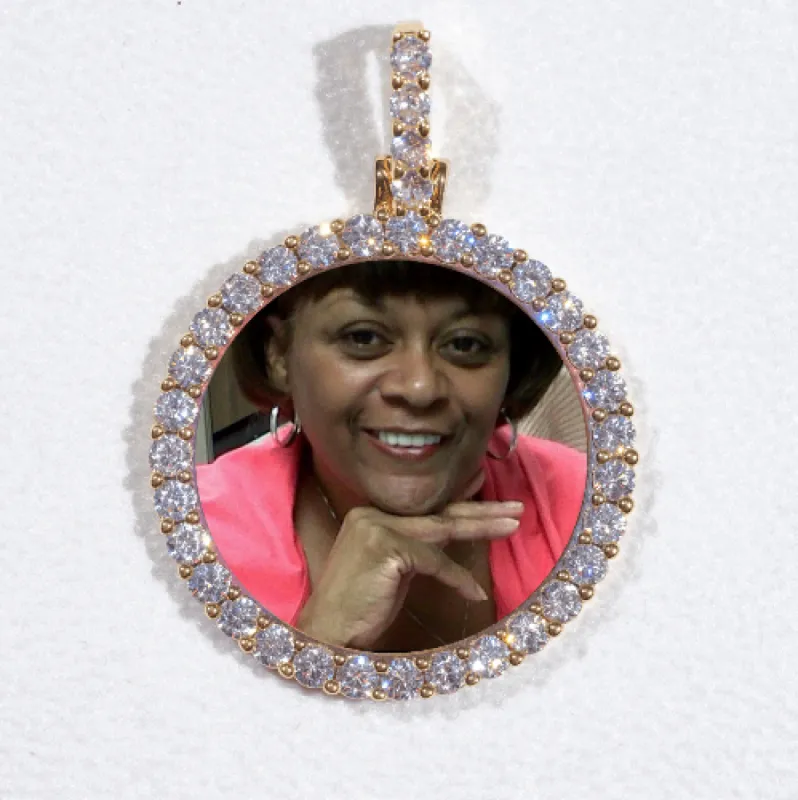 3D CIRCLE CUSTOM PICTURE PENDANT SMALL SIZE sold by The GUU Shop