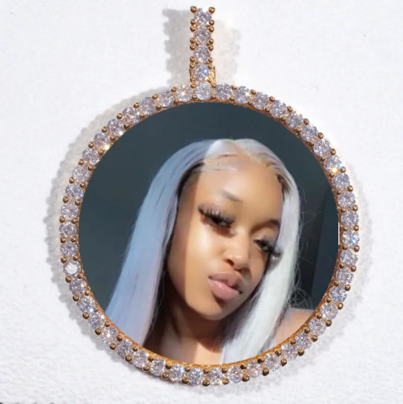 LARGE 3D CIRCLE CUSTOM PICTURE PENDANT sold by The GUU Shop