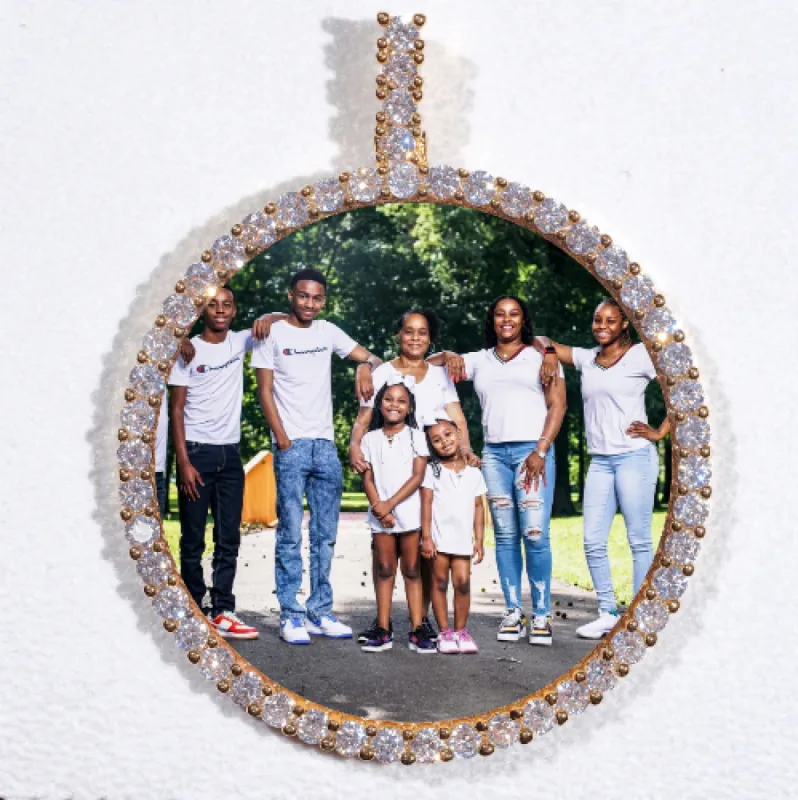 LARGE 3D CIRCLE CUSTOM PICTURE PENDANT sold by The GUU Shop