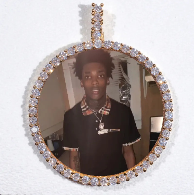 LARGE 3D CIRCLE CUSTOM PICTURE PENDANT sold by The GUU Shop