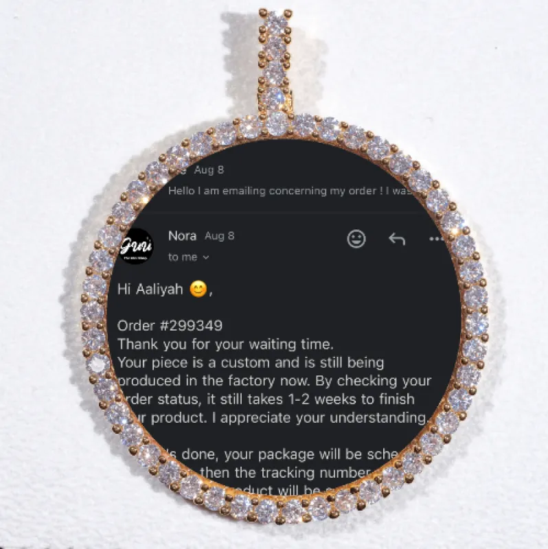 LARGE 3D CIRCLE CUSTOM PICTURE PENDANT sold by The GUU Shop