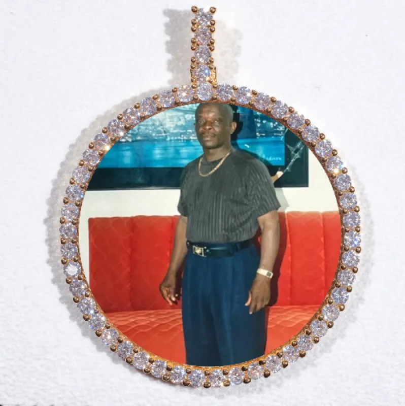 LARGE 3D CIRCLE CUSTOM PICTURE PENDANT sold by The GUU Shop