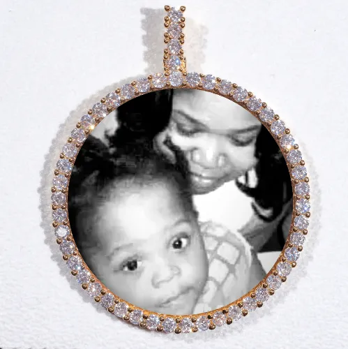 LARGE 3D CIRCLE CUSTOM PICTURE PENDANT sold by The GUU Shop
