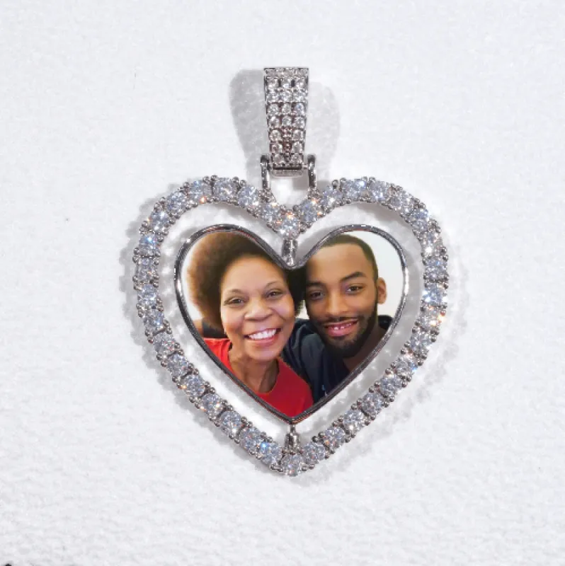 3D Spinning 2-Faced Heart Custom Picture Pendant sold by The GUU Shop