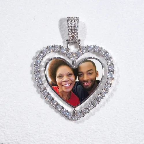 3D Spinning 2-Faced Heart Custom Picture Pendant sold by The GUU Shop