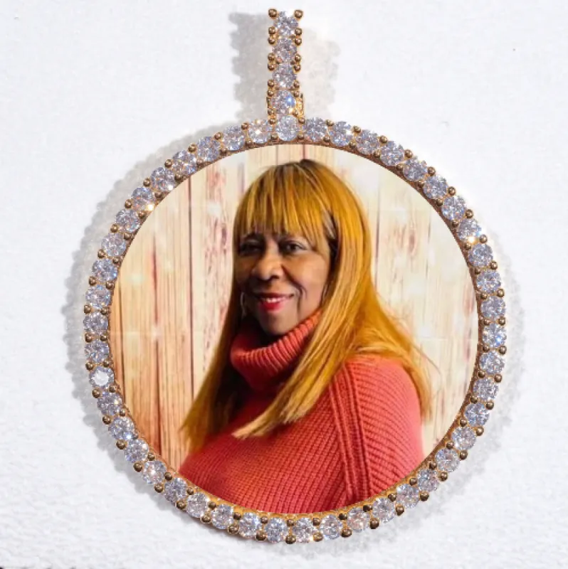 LARGE 3D CIRCLE CUSTOM PICTURE PENDANT sold by The GUU Shop