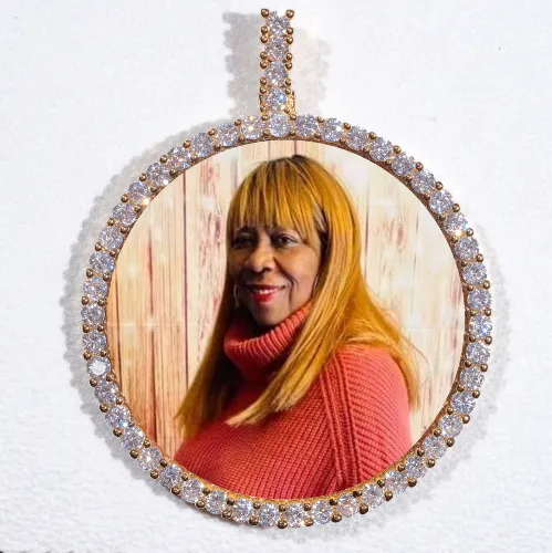 LARGE 3D CIRCLE CUSTOM PICTURE PENDANT sold by The GUU Shop