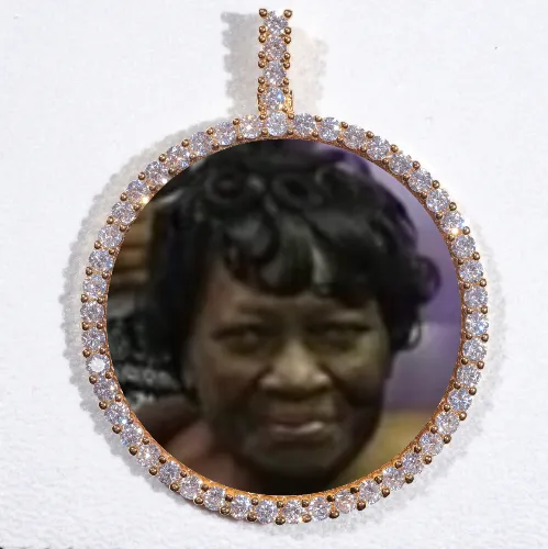 LARGE 3D CIRCLE CUSTOM PICTURE PENDANT sold by The GUU Shop