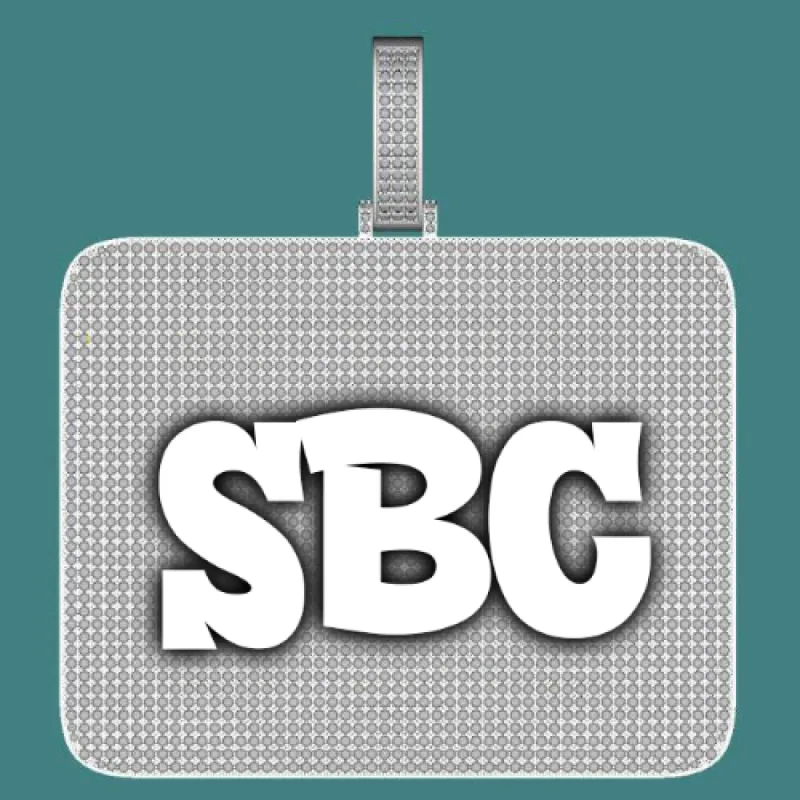 CUSTOM LETTER NECKLACE 3D BIG SQUARE sold by The GUU Shop