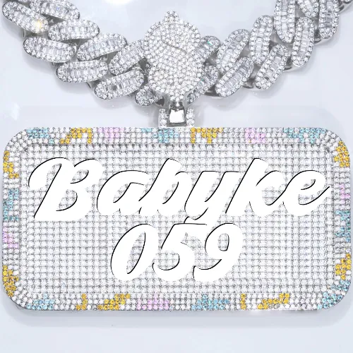 CUSTOM LETTER NECKLACE 3D COLORFUL SQUARE sold by The GUU Shop