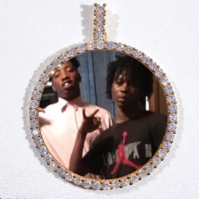 LARGE 3D CIRCLE CUSTOM PICTURE PENDANT sold by The GUU Shop