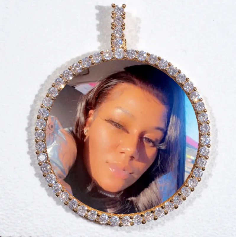 LARGE 3D CIRCLE CUSTOM PICTURE PENDANT sold by The GUU Shop