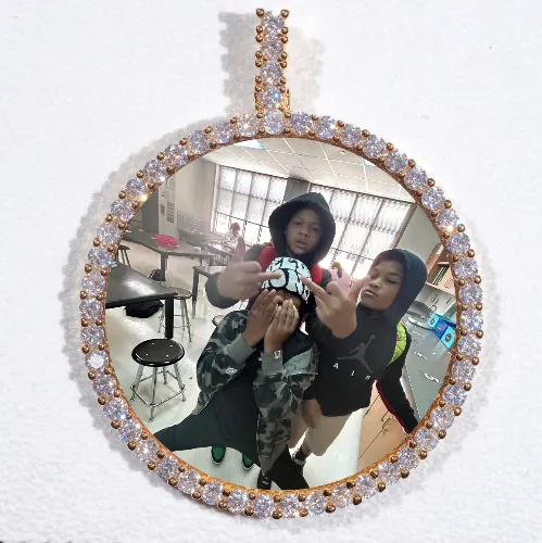 LARGE 3D CIRCLE CUSTOM PICTURE PENDANT sold by The GUU Shop