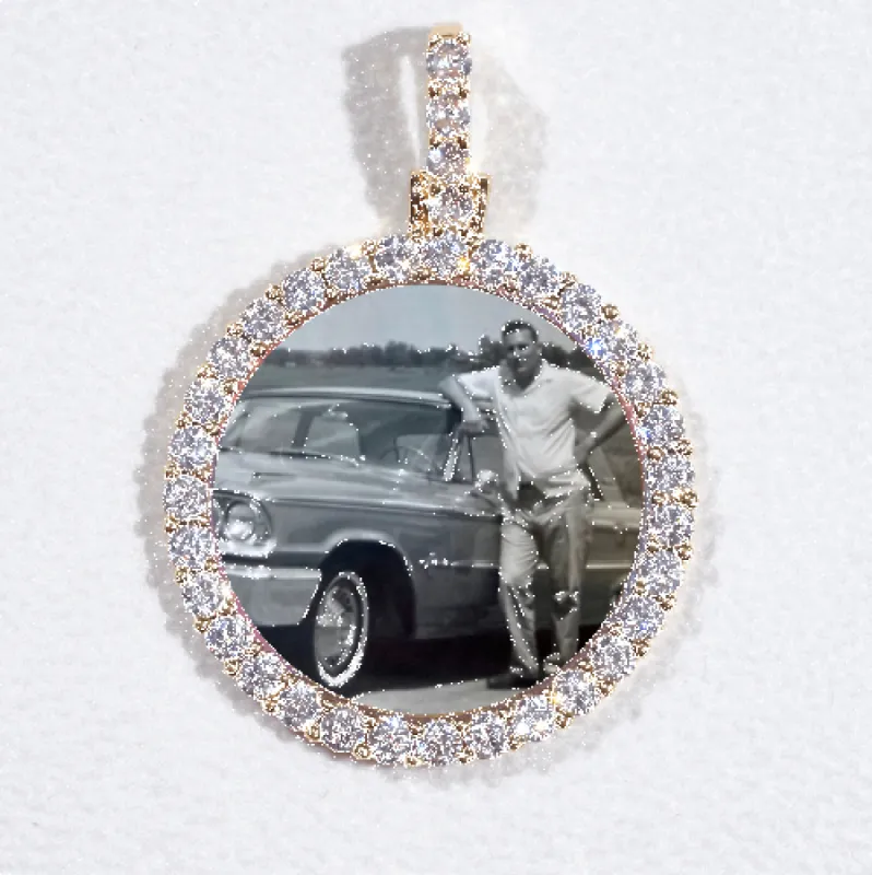 3D CIRCLE CUSTOM PICTURE PENDANT SMALL SIZE sold by The GUU Shop