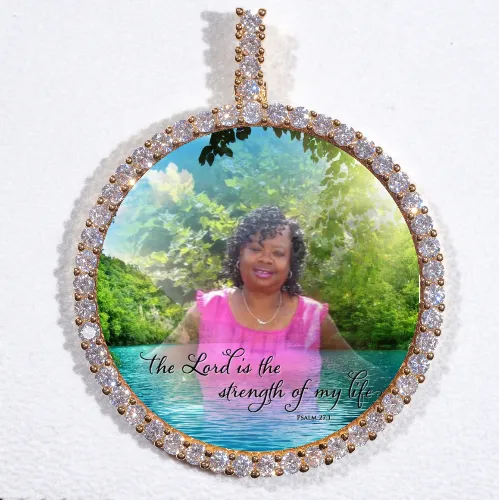 LARGE 3D CIRCLE CUSTOM PICTURE PENDANT sold by The GUU Shop