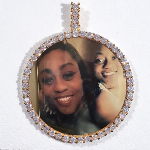 LARGE 3D CIRCLE CUSTOM PICTURE PENDANT sold by The GUU Shop