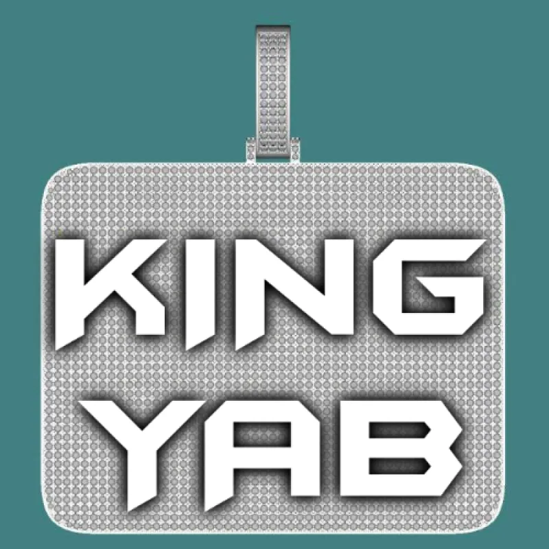 CUSTOM LETTER NECKLACE 3D BIG SQUARE sold by The GUU Shop