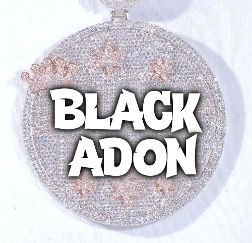 CUSTOM LETTER NECKLACE 3D BIG CROWN DISC sold by The GUU Shop