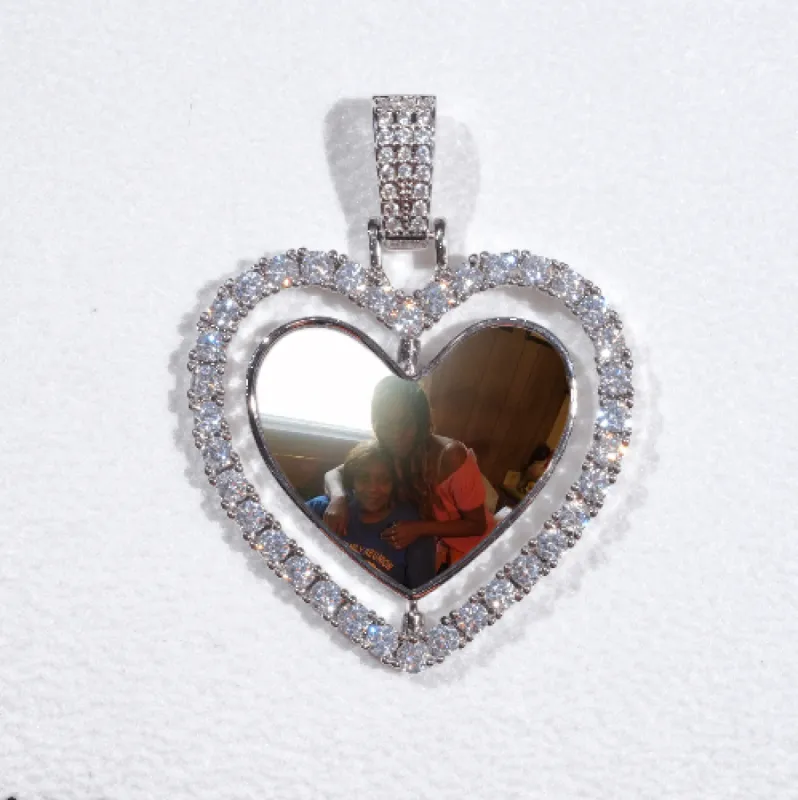 3D Spinning 2-Faced Heart Custom Picture Pendant sold by The GUU Shop