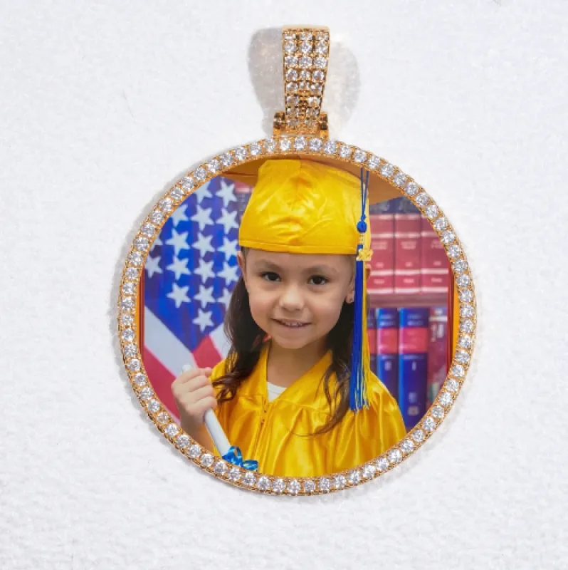 MEDIUM 3D CIRCLE CUSTOM PICTURE PENDANT sold by The GUU Shop