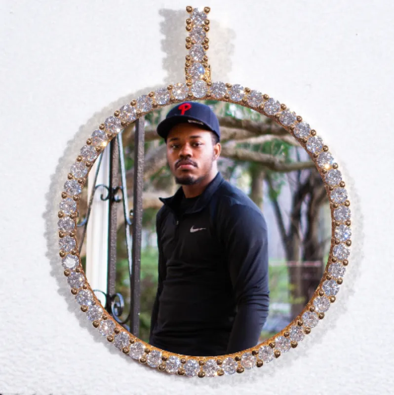 LARGE 3D CIRCLE CUSTOM PICTURE PENDANT sold by The GUU Shop