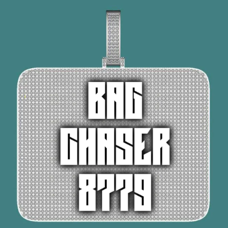 CUSTOM LETTER NECKLACE 3D BIG SQUARE sold by The GUU Shop