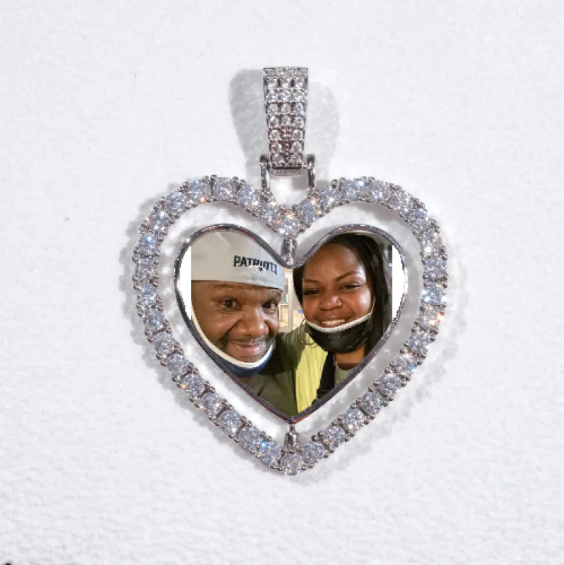 3D Spinning 2-Faced Heart Custom Picture Pendant sold by The GUU Shop