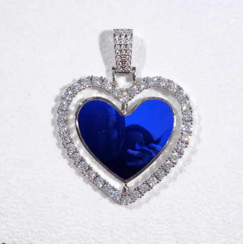 3D Spinning 2-Faced Heart Custom Picture Pendant sold by The GUU Shop