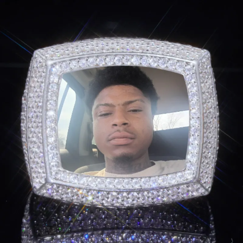 3D CUSTOM PICTURE ICED RING sold by The GUU Shop