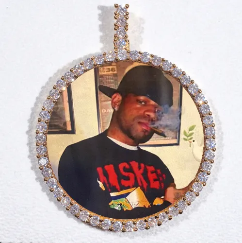 LARGE 3D CIRCLE CUSTOM PICTURE PENDANT sold by The GUU Shop