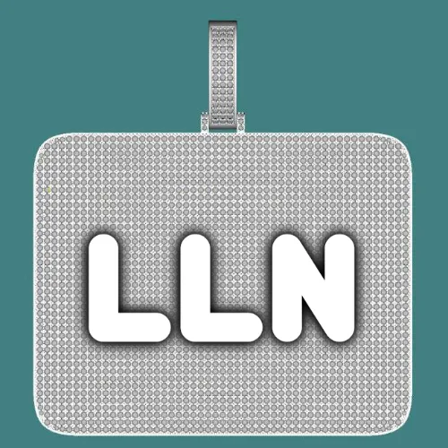 CUSTOM LETTER NECKLACE 3D BIG SQUARE sold by The GUU Shop