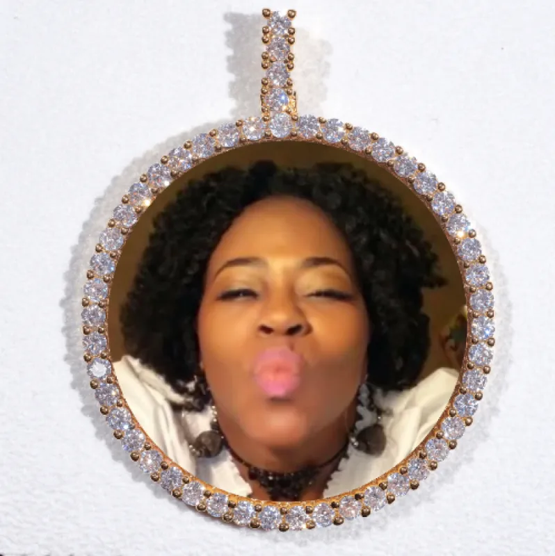 LARGE 3D CIRCLE CUSTOM PICTURE PENDANT sold by The GUU Shop