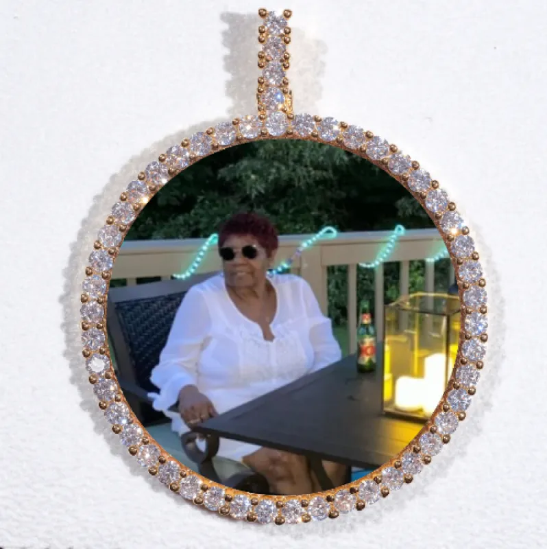 LARGE 3D CIRCLE CUSTOM PICTURE PENDANT sold by The GUU Shop